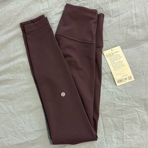 Lululemon Wunder Train Ribbed Tight 28” | High Rise | Plum Purple | NWT